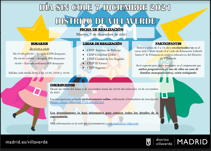 CAMPAMENTOS URBANOS EN DÍAS SIN COLE