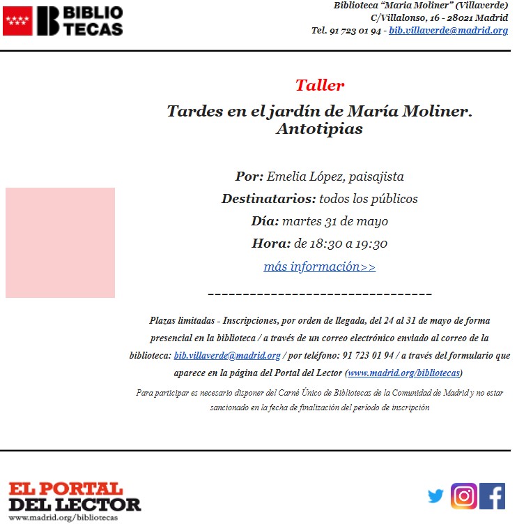 Tardes en el jardín de María Moliner. Antotipias