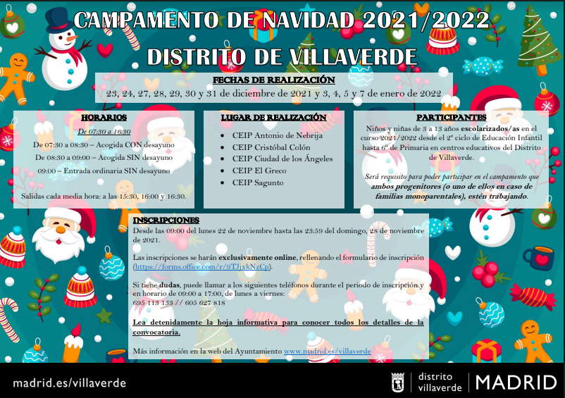 CAMPAMENTOS URBANOS NAVIDAD 2021-2022