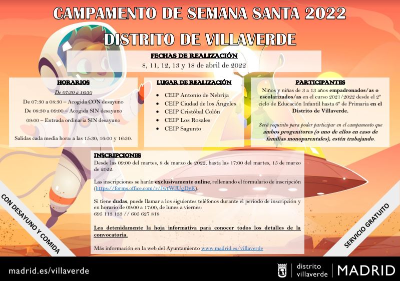 CAMPAMENTOS URBANOS SEMANA SANTA 2022