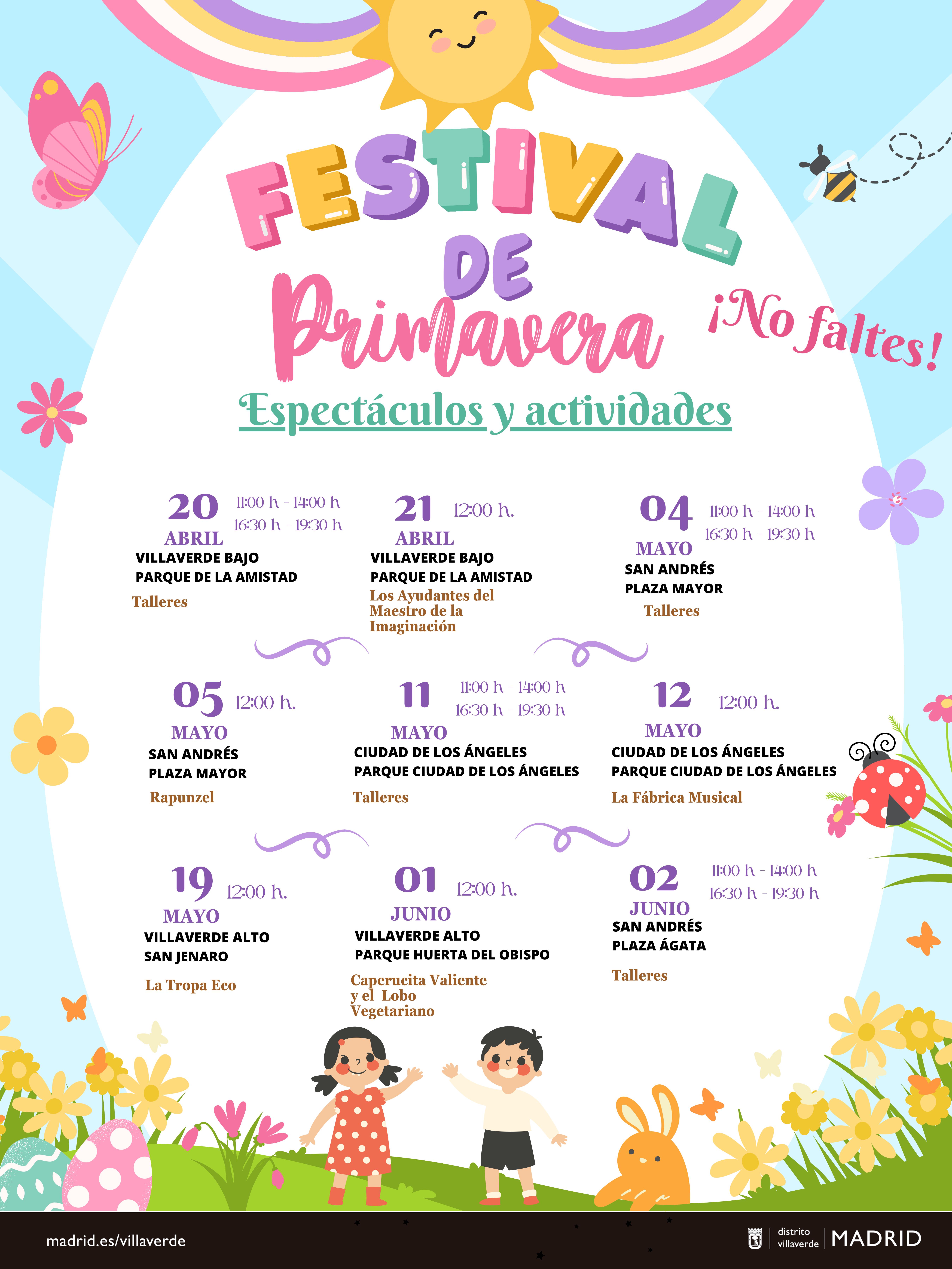 Actividades del Festival de Primavera del Distrito de Villaverde