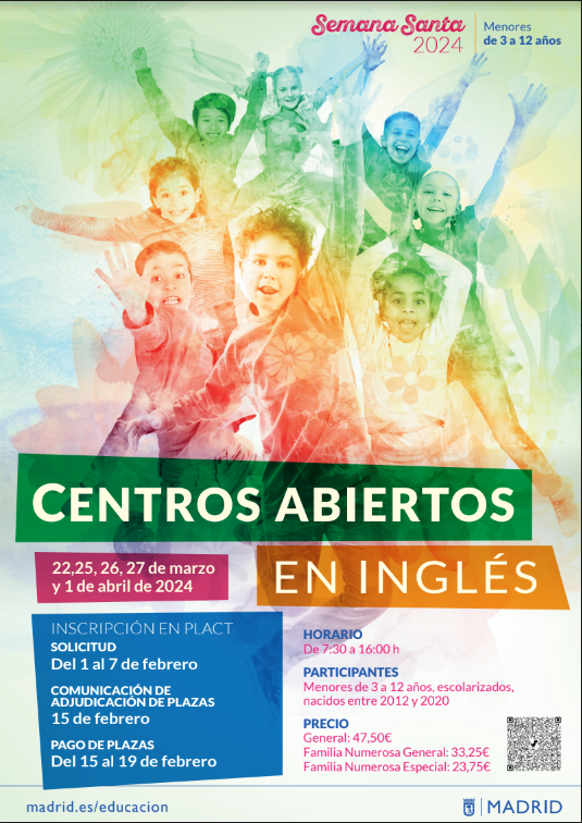 Centros Abiertos en Inglés Semana Santa 2024